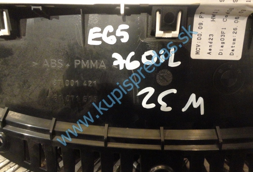 Prístrojový panel BMW 7 E65 E66 760Li